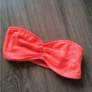 PINK Victoria's Secret Coral Lace Bandeau